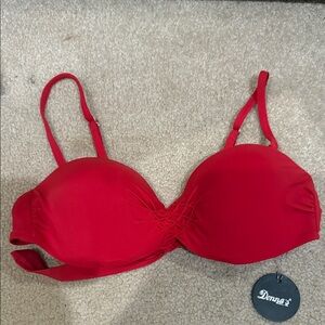 Adonna Bold Red Bikini Top